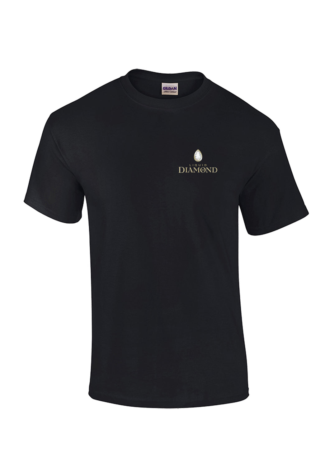 Liquid Diamond T-Shirt - Black with Gold Logo